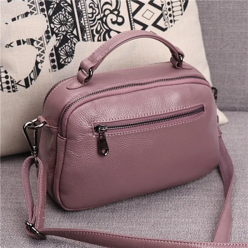 Casual Brand Luxury Women Real Cowhide Leather Handbags Zipper Clutch Crossbody Bag Ladies Messenger Shoulder High Quality | Багаж и сумки