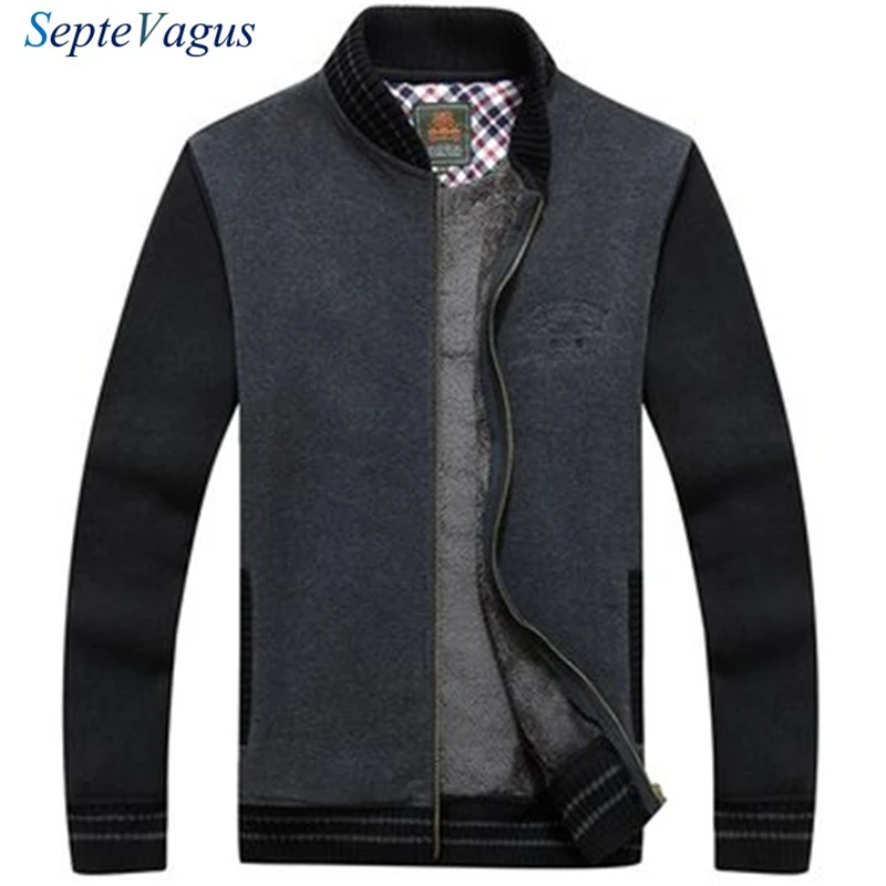 Мужская Утепленная куртка на молнии с воротником стойкой|army green jacket|brand jacketbusiness