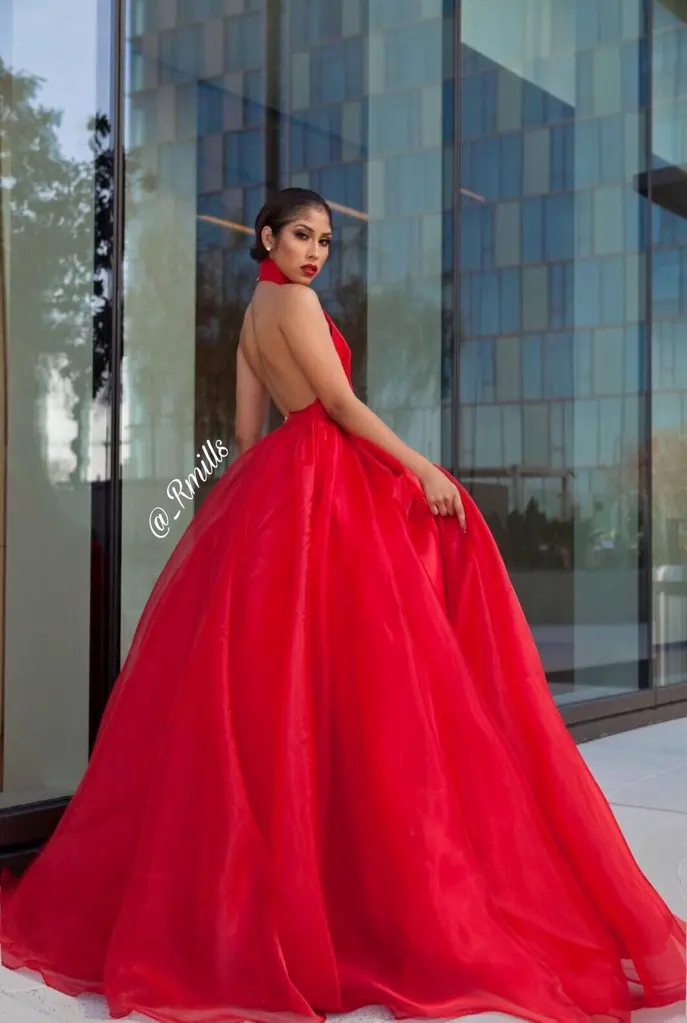 Сексуальное платье для выпускного jaevini с лямкой на шее открытой спиной Длинное