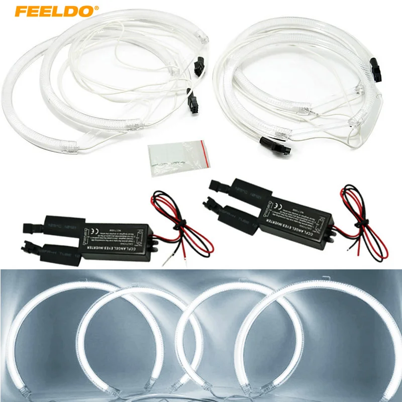 FEELDO 2X127 мм 2X158 Автомобиль CCFL светодио дный Ангельские глазки фары для BMW X5 (E53)
