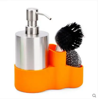 

Household kitchen Cleaning Tools Stainless steel bottle clean ball nylon brush Scouring Pads base set free shipping