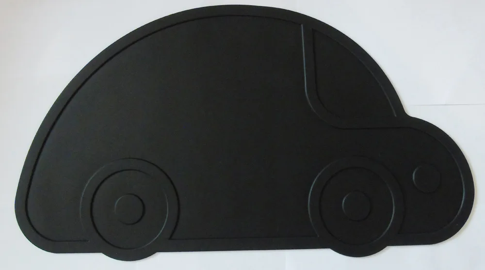 Car Black Силиконовая переносная подставка с милым медведем, Кроликом, автомобилем для детей, термостойкая прокладка для малышей, Водонепроницаемая скатерть, коврик - Цвет: Car Black