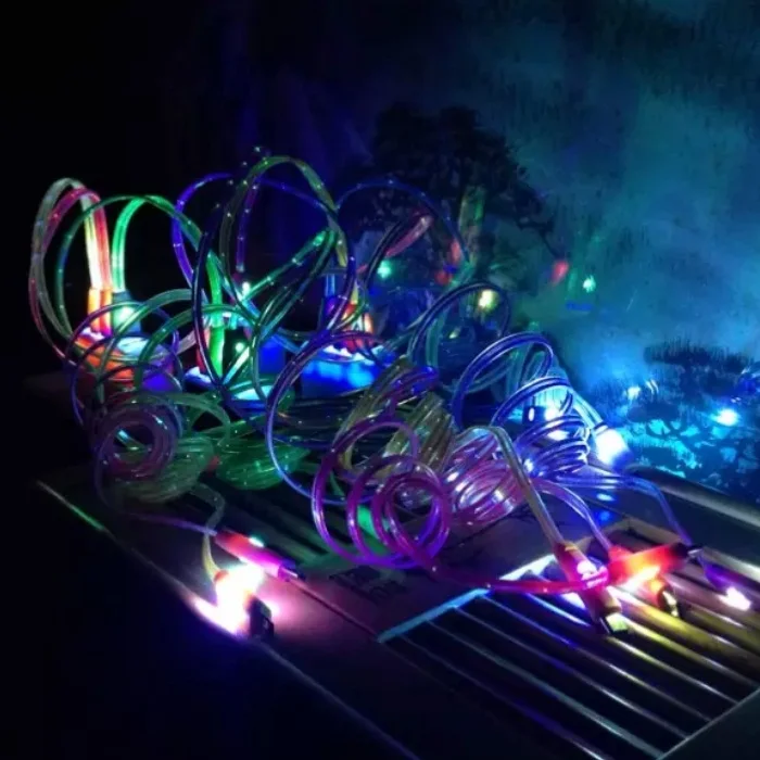 Новые Видимый Мигающий СВЕТОДИОД Яркий USB Зарядка Зарядное Устройство Кабель для