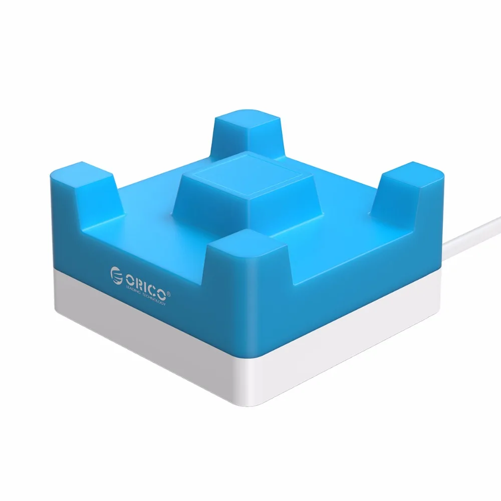 ORICO 4 порта 20W настольное USB зарядное устройство с телефоном/планшетным креплением для iPhone samsung Xiaomi-(CHA-4U