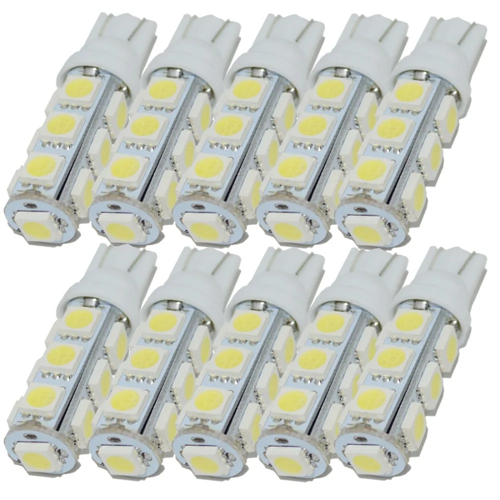 Safego 10 шт. Синий Красный Зеленый T10 W5W 194 168 2825 светодиодный клиновидный светильник