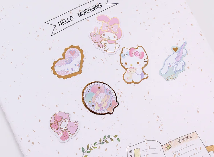 Cute 50pcs/lot Cartoon Melody Hello Kitty Little Twin Stars Stickers DIY Planner Diary Scrapbook Index Phone Album Esco | Игрушки и
