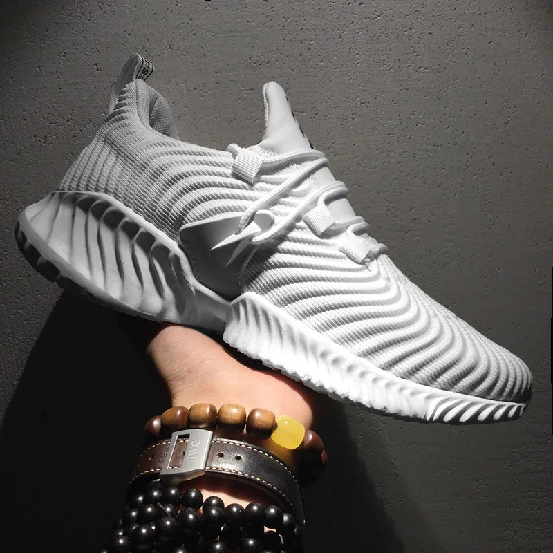 Новинка 2019 года мужские кроссовки повседневная обувь дышащая плетеная Канье