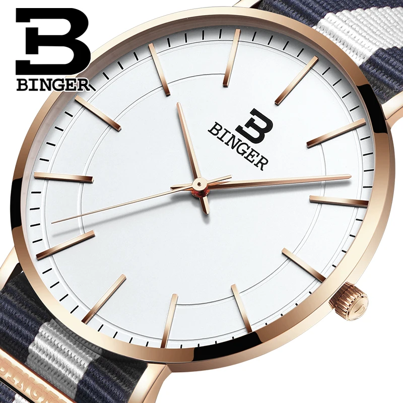 Классические простые дизайнерские нейлоновые часы для влюбленных пар японские