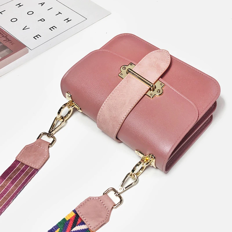 BENVICHED spring women bag 2019 new chain slanting single shoulder fashion simple Wide straps small square c223 | Багаж и сумки