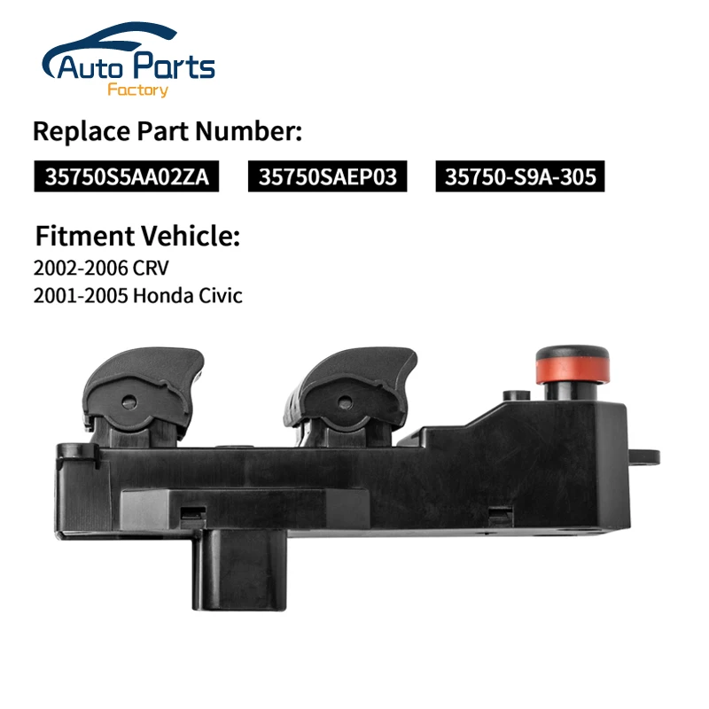 

New Electric Power Window Master Switch Driver Side Right For Honda City 35750SAEP03 35760-S9A-G042A 35750-SAE-P03
