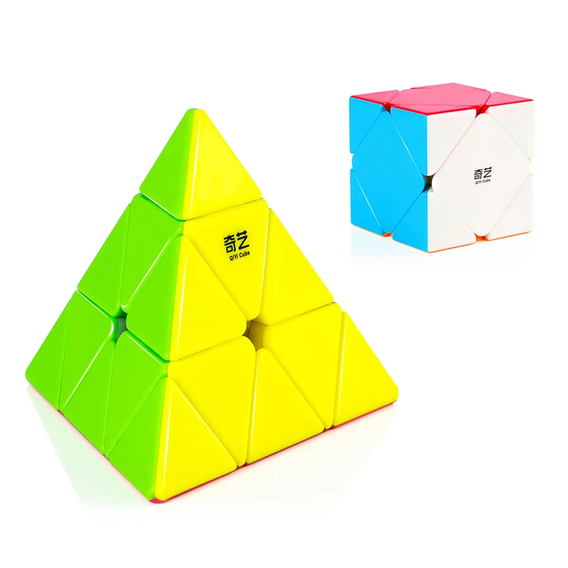 Skew And Pyramid 2x2x2 3x3x3 4x4x4 5x5x5 наклонная Пирамида Профессиональный скоростной магический куб базовый пазл твист классический развивающий куб игрушки для детей - Цвет: Skew And Pyramid