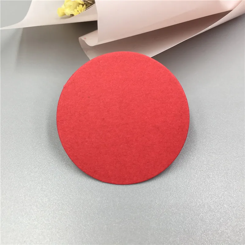 red 100 шт./лот Multi Цвет подарок Пустые бирки печатные этикетки Jewelry вечерние подарочные карты свадебное украшение тег круглый Форма логотип - Цвет: red