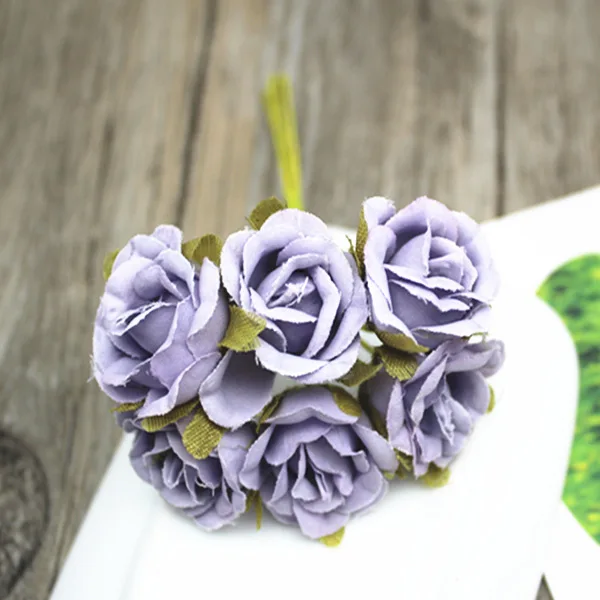 6 шт./букет цветок сливы разных цветов букет из бумаги скрапбукинг искусственные