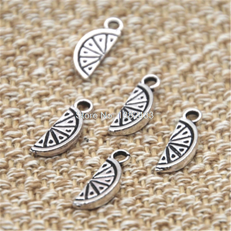 50 шт. подвеска в виде оранжевой лампы тибетский серебряный тональный кулон еды