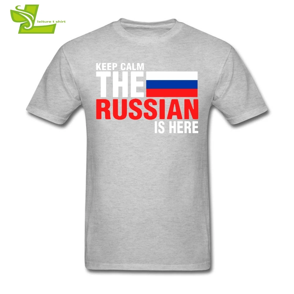 

Keep Calm Fear The Russian Is Here T Shirt Male Latest Tee Shirts Fashion Summer Loose T-Shirt Men's Short Sleeve Dad Tee