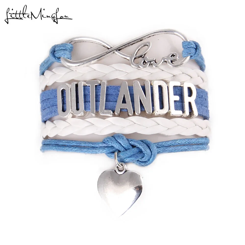Маленький Браслет MingLou Infinity love OUTLANDER Очаровательные кожаные мужские браслеты с