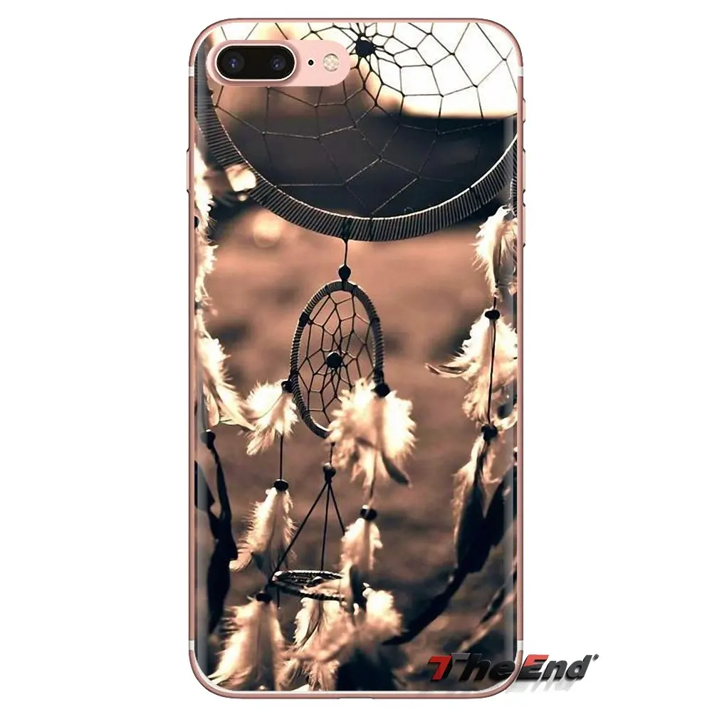 Прозрачный мягкий чехол для iPod Touch Apple iPhone 4 4S 5 5S SE 5C 6 6S 7 8 X XR XS Plus MAX Dream Catcher с перьями