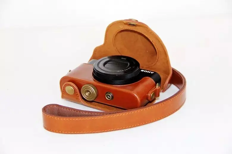 Чехол из искусственной кожи для камеры Sony RX100 RX100II RX100III RX100IV M1 M2 M3 M4 с плечевым