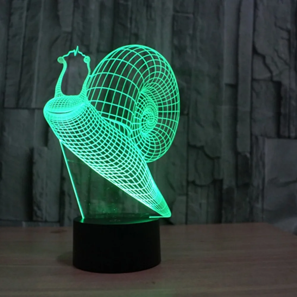 Светодио дный светодиодные маленькие настольные лампы 3D светодио огни красочные
