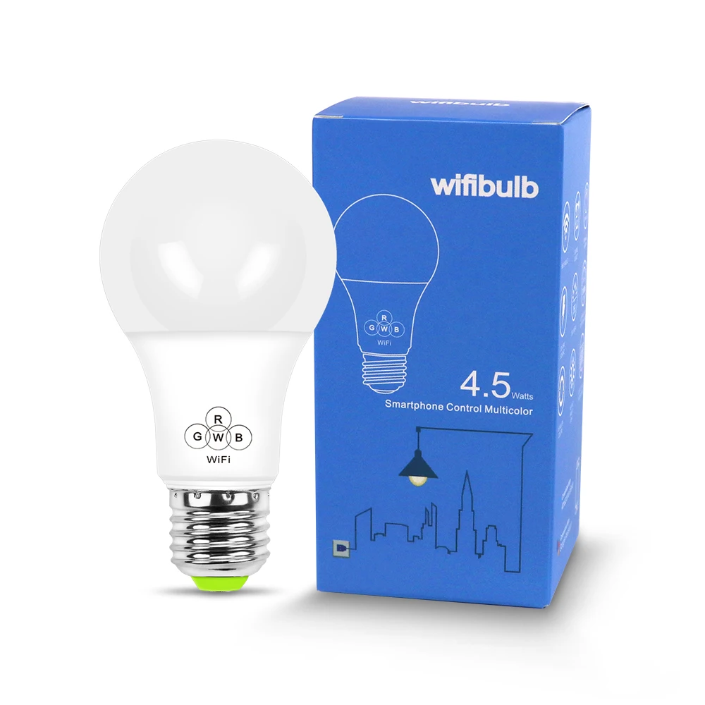AC110V 220V 4 5 W WIFI RGBW умный светодиодный светильник лампа для управления телефоном Amazon