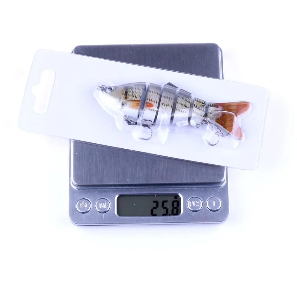 

HENGJIA 1Pcs/lot 10cm 18g Fishing Wobblers 6 Segments Swimbait Crankbait Fishing Lure Bait with Artificial Hooks Fishing Tackle