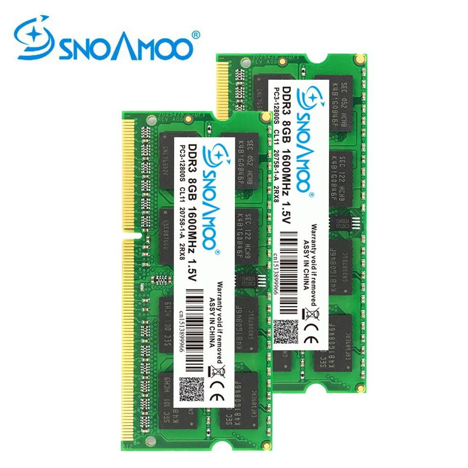 SNOAMOO DDR3 8 Гб 1333/1600 МГц оперативная память для ноутбука, фонарь 204 Pin 1,5 в 2Rx8, гарантия памяти компьютера
