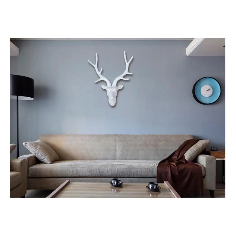 Полимерная настенная подвесная скульптура голова оленя украшения статуя фрески