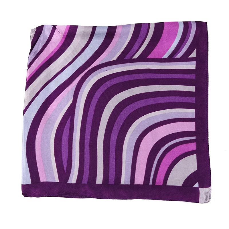 Women Geometry Print square silk scarf women bandana Luxury Scarves lady Brand Silk Scarf High Quality bank work wear |