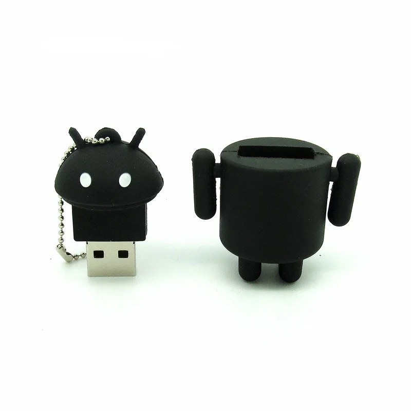 Мультипликационный мини-робот Android usb флеш-накопитель 4 ГБ 8 16 32 64 забавный подарок