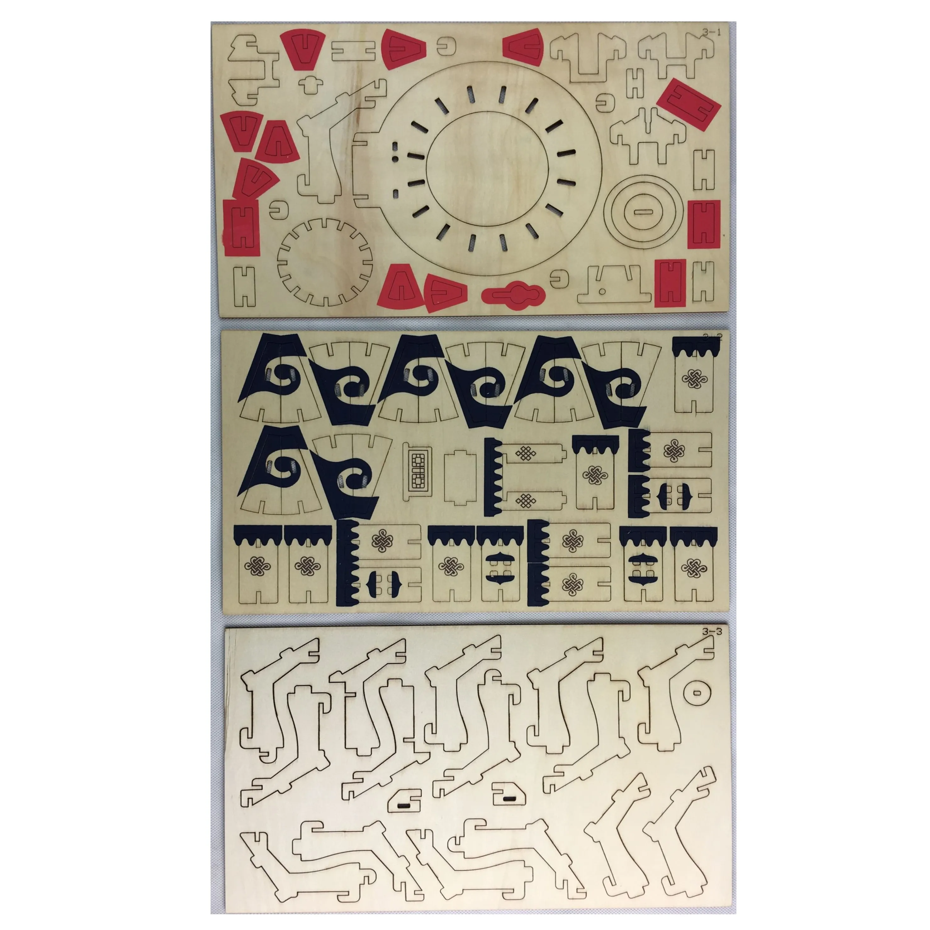 

3D Jigsaw Puzzle Wooden Toys Brinquedos Puzzles For Kids DIY Construction Mongolian Yurt Modeling Educational Games Wood Toys