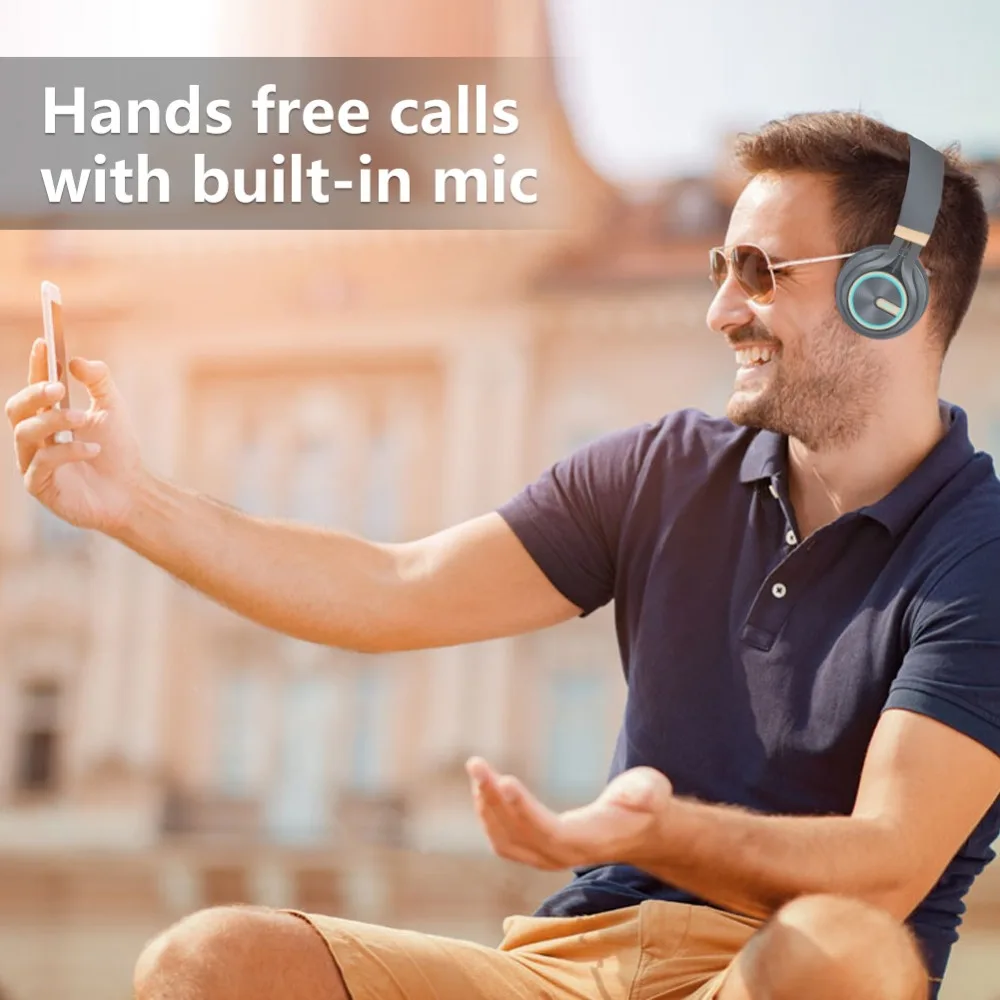 Беспроводные наушники B6 Bluetooth 5 1 12 часов проигрывания стерео светящиеся с
