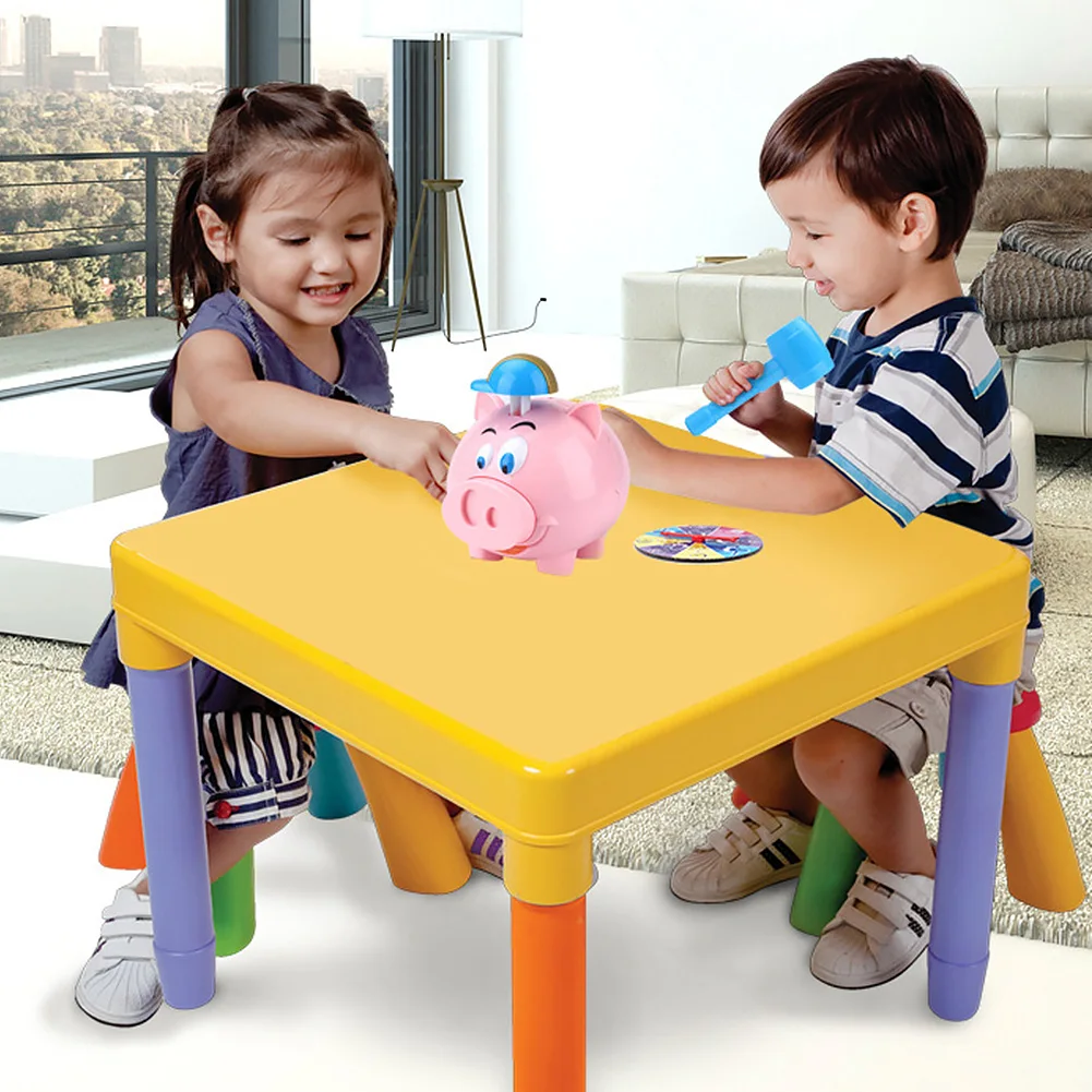 Explode Turnplate Decompression Toy Cartoon Saving Pot Desktop Game Children Educational Gift Coins Piggy Bank |