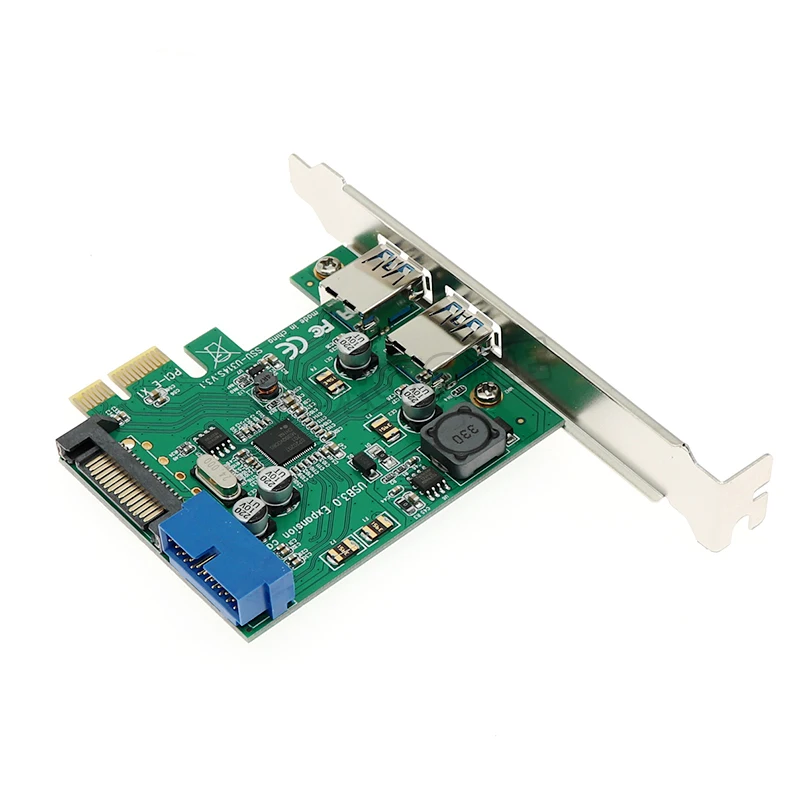 4 Порты USB 3 0 PCIe PCI Express карты расширения 2 внешних и внутренних 19Pin заголовок для PCI-E