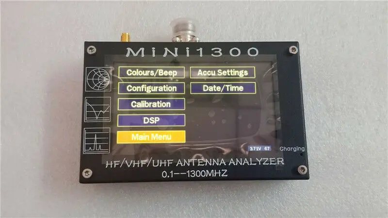 Новое поступление MINI1300 0,1-1300 МГц HF/VHF/UHF антенный анализатор емкостный сенсорный экран КСВ метр