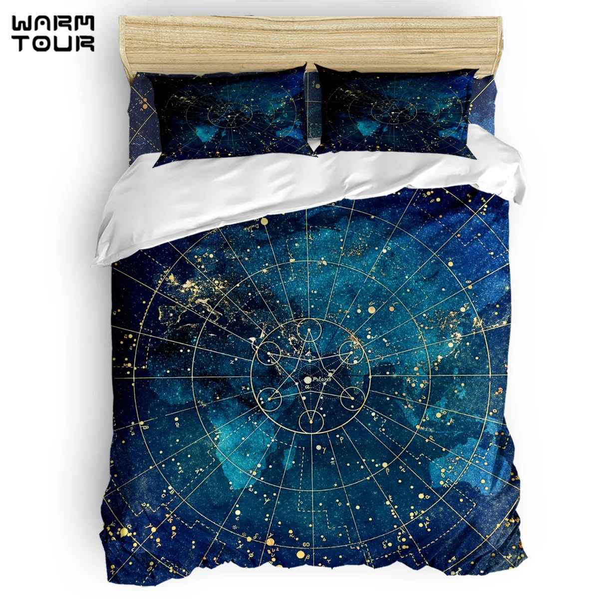 Пододеяльник WARMTOUR пододеяльник с изображением звезды и карты города комплект из