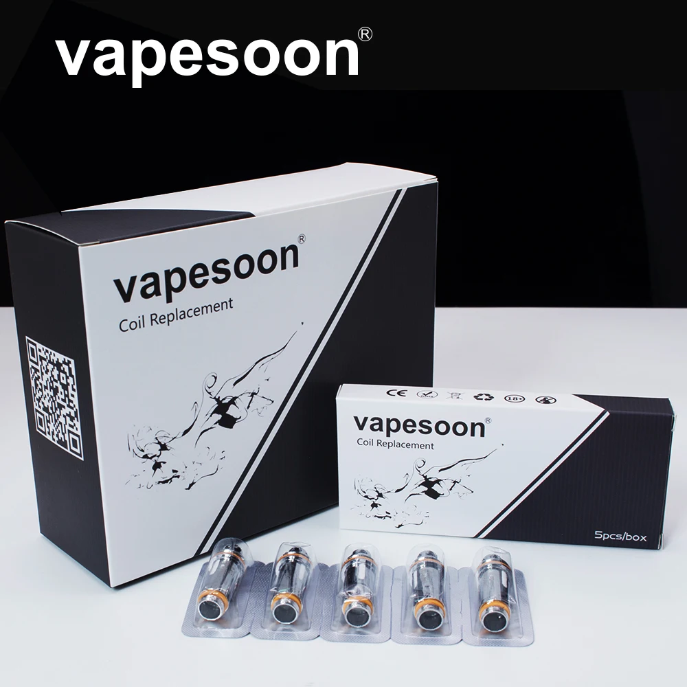 5 шт. Аутентичные VapeSoon замена катушки головки для Cleito Танк двойной Clapton катушки 0.4ohm