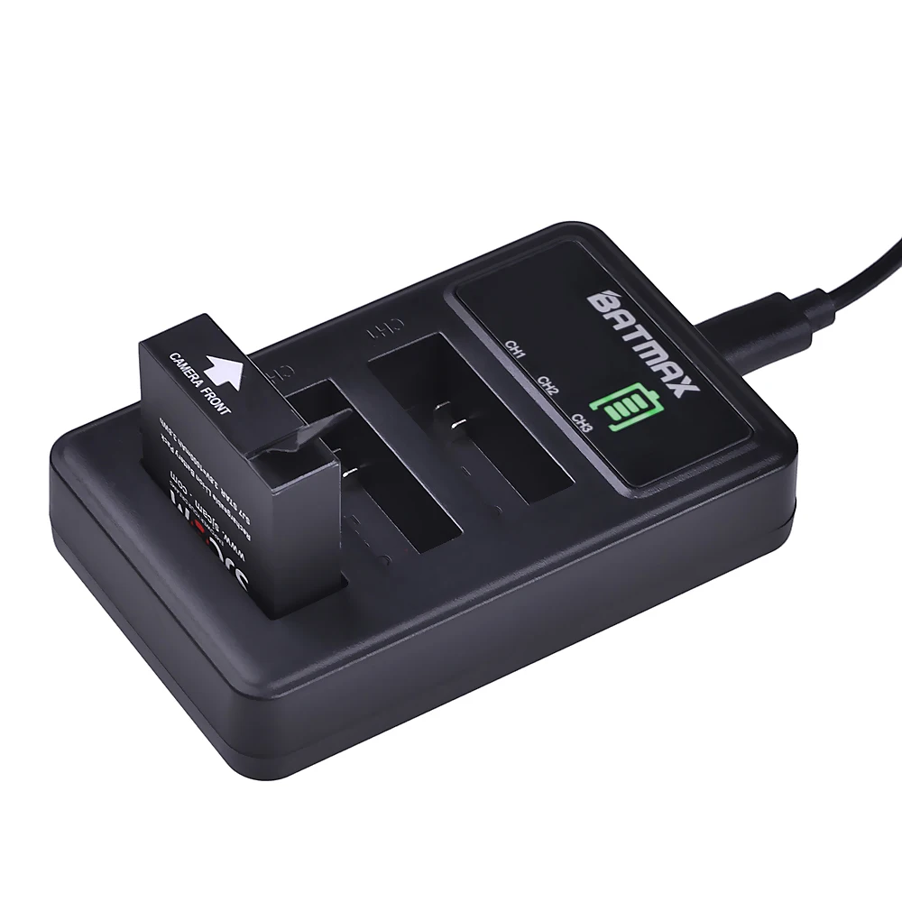 2 шт. 1000 мАч 3 8 в оригинальный аккумулятор SJCAM SJ7 Star + зарядное устройство USB со