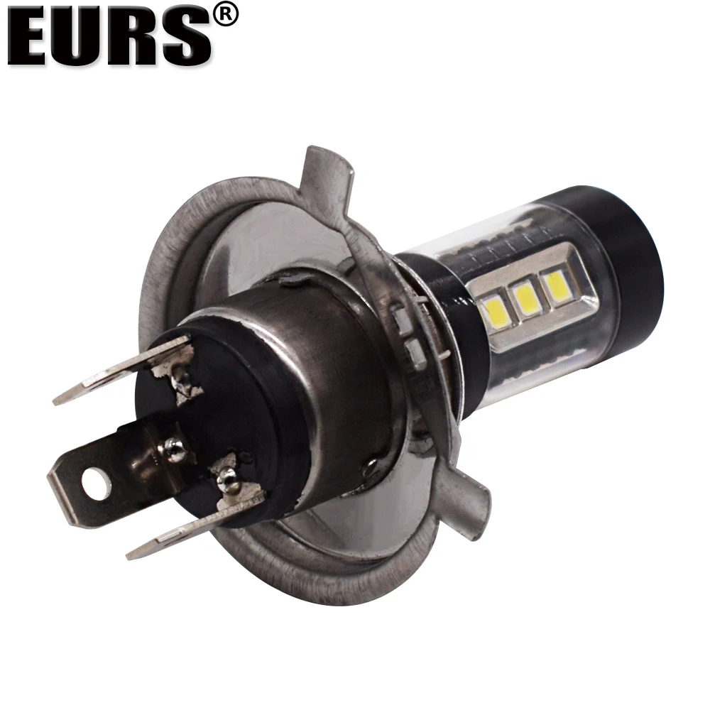 EURS 2 шт. H4 Светодиодный лампа для мотоцикла светодиодный фар S25 P21W 16SMD мотор лампы 80