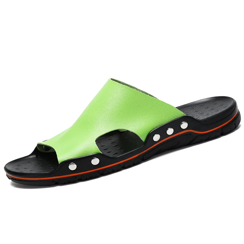 Летние шлепанцы мужские модные полиуретановые пляжные мужская повседневная
