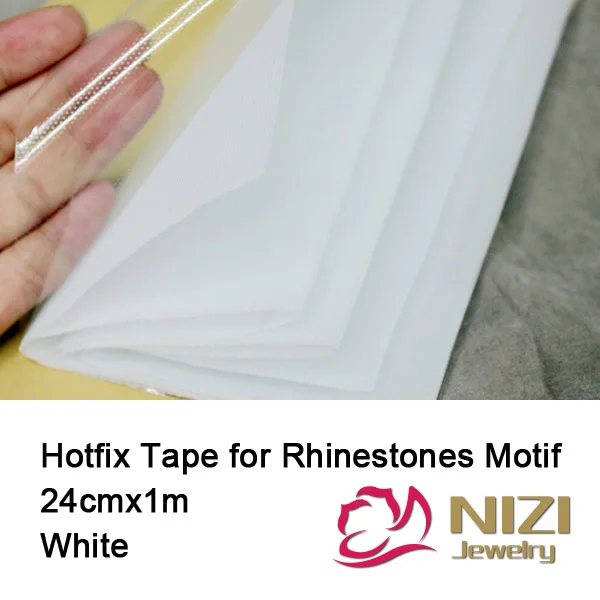 Mylar лента 24 см x 1 м Hotfix переводная бумага Rhinestone ПВХ пластик с ПЭТ клеем хорошее