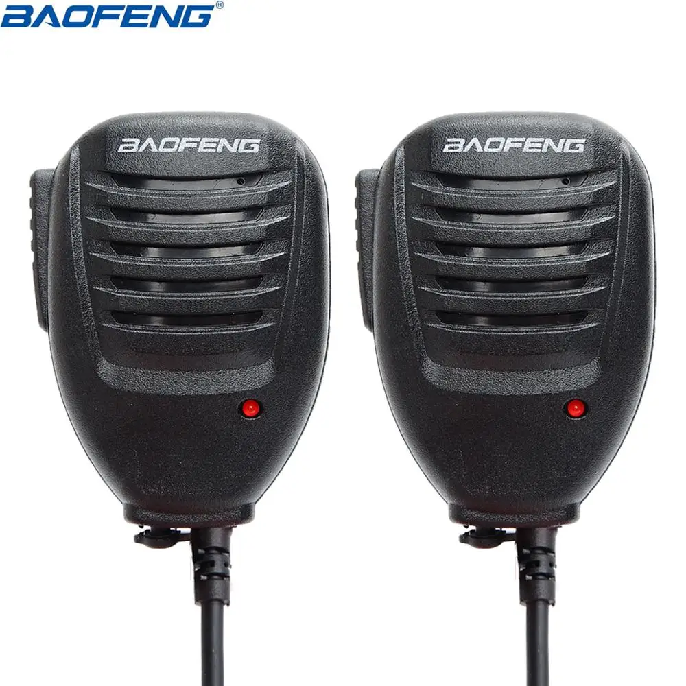 Оригинальный ручной микрофон BaoFeng UV-5R 2 шт. динамик PTT для рации Baofeng Plus BF-888S UV B6 UV-10R