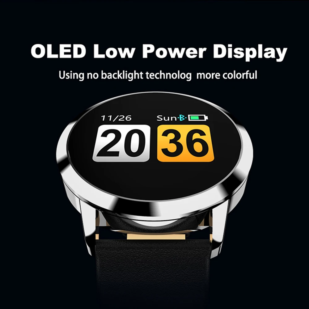VESTMADRA Q8 OLED цветной экран Смарт часы модные электронные мужские и женские