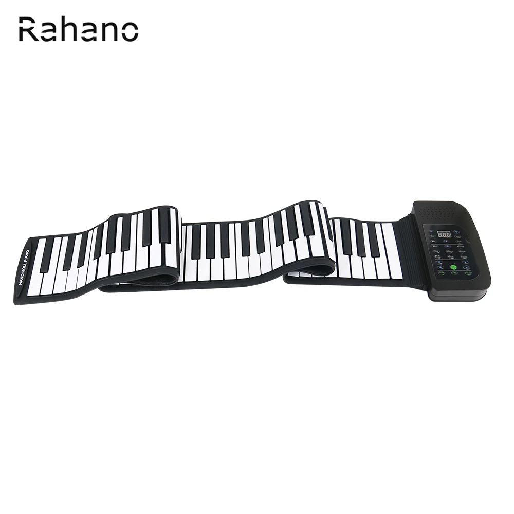 R PA88 88 Ключи MIDI Гибкая 140 тонн Электронные Roll Up складные фортепиано Встроенный