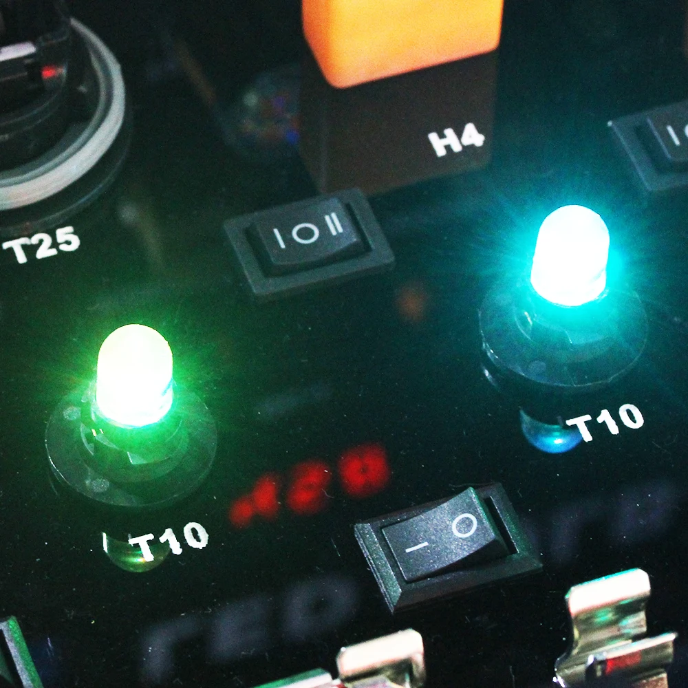 DXZ 2 шт. разноцветные Светодиодные Автомобильные Габаритные фонари RGB T10 W5W 194 168 COB