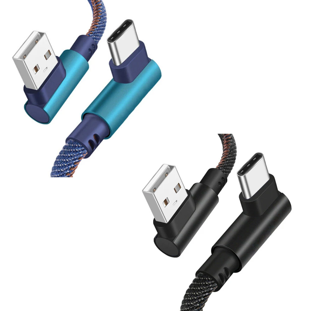 Кабель для быстрой зарядки USB Type C кабель синхронизации данных и под прямым углом