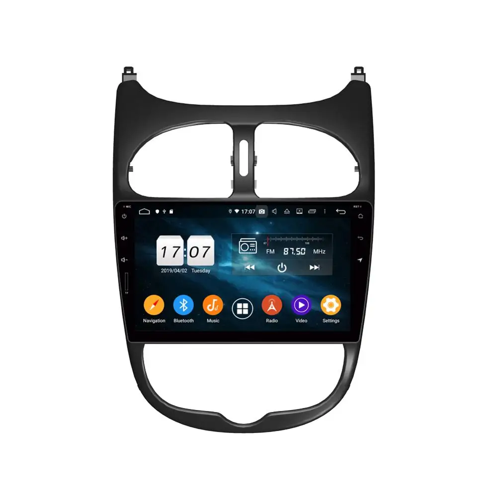 Автомобильный DVD-плеер CarPlay PX6 Android 10 для Peugeot PG 206 2000-2016 стерео радио GPS Bluetooth 5 0 Wi-Fi
