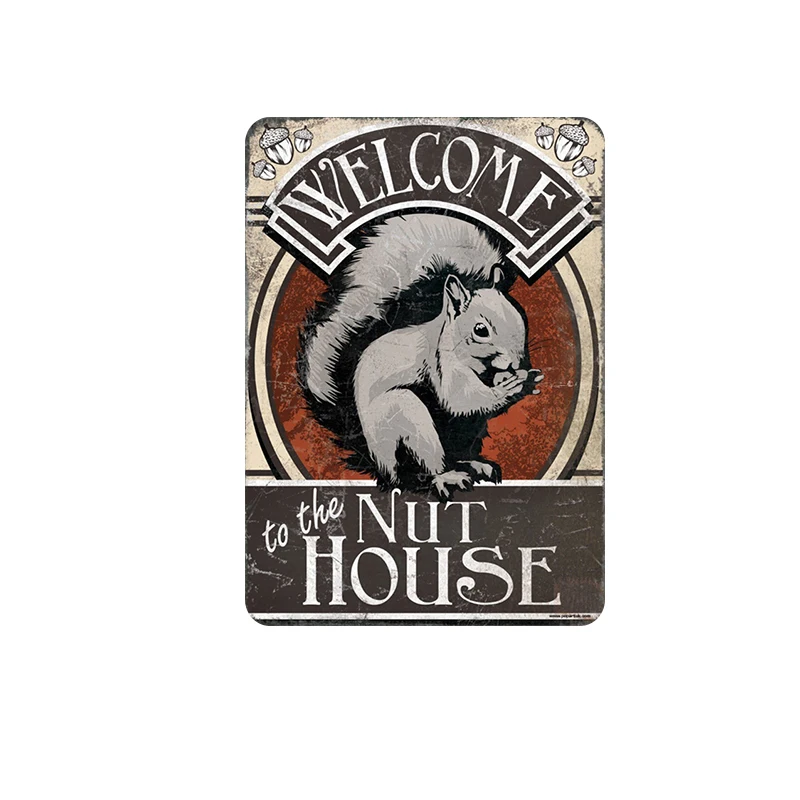 Animalspoultrywineanime poster Retro Shabby Chic Metal Iron Painting Signs Plaque Bar Pub Club Wall Vintage Home Decor | Дом и сад