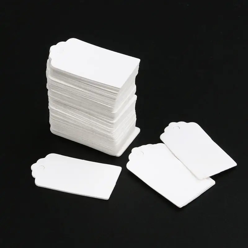 100 шт. 40*20 мм белые подвесные бирки сделай сам ручной работы с любовью подарочные