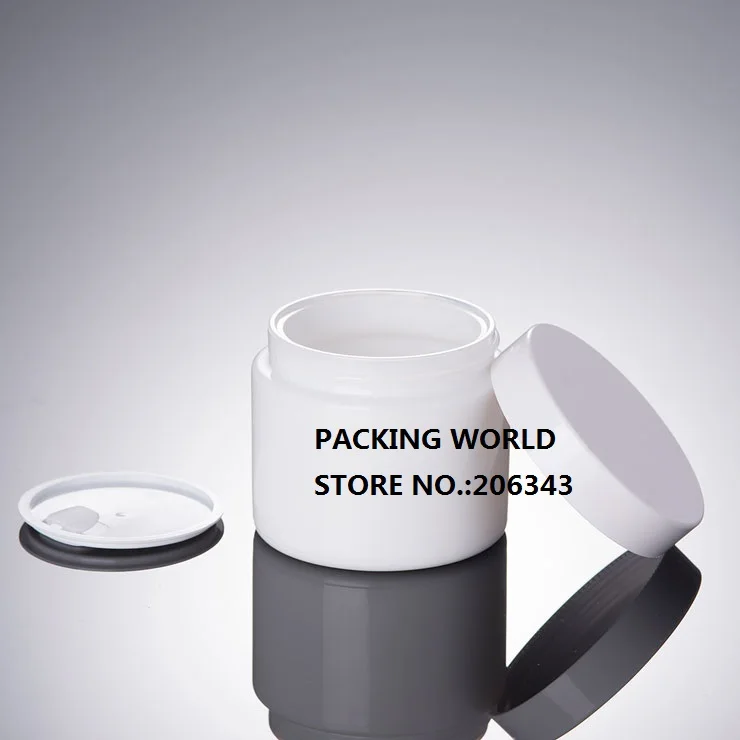 Фото 100G white glass jar ,night cream/day cream /eye cream /facial cream /moisturizer /wax cosmetic bottle pacing №2