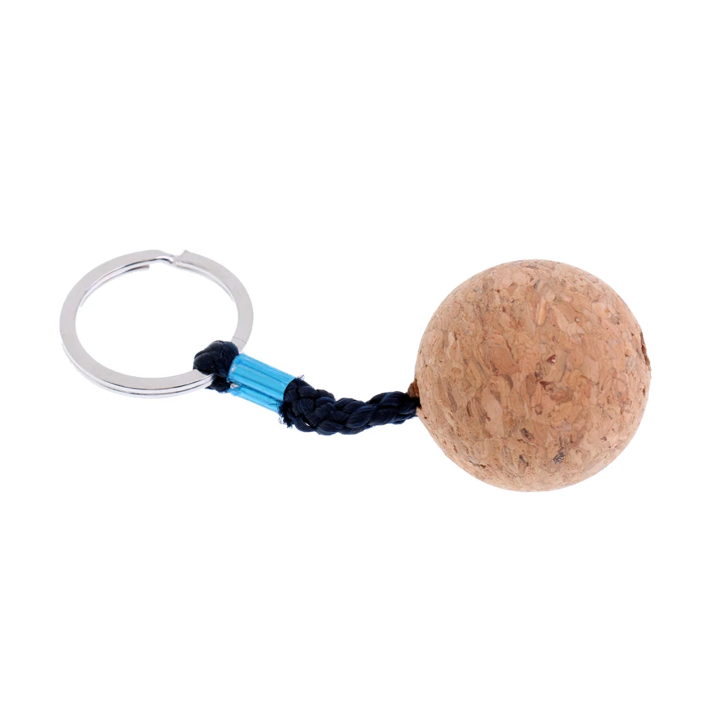 

6 pcs Lightweight Boat Marine Kayak Canoe Key Ring Float Floating Keyring Key Chain Buoyant Cork Ball Rowing Boats 3.5cm